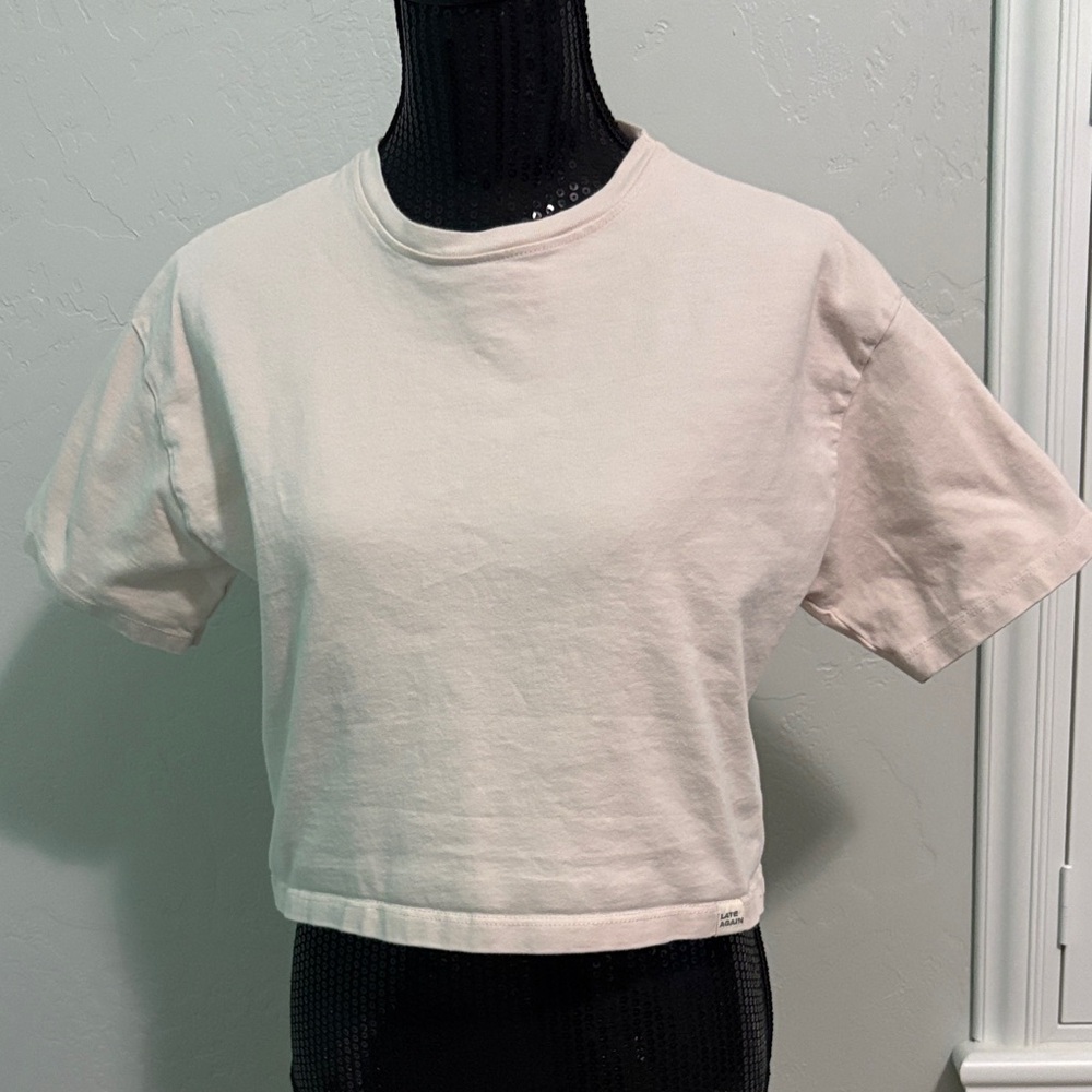 Zara light pink crop top